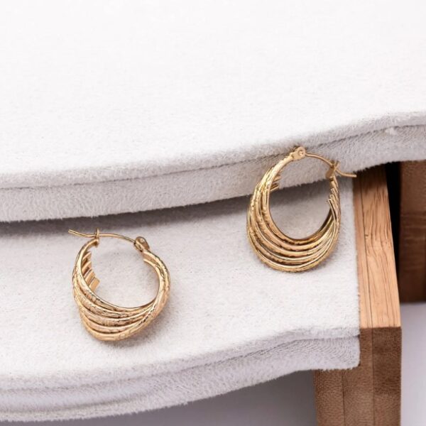 Twirls Gold Earrings