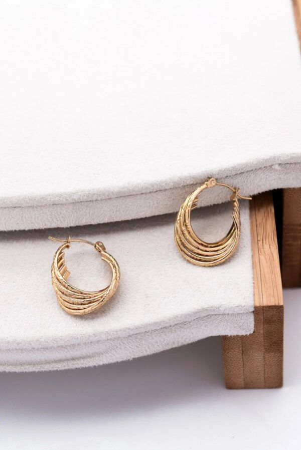 Twirls Gold Earrings