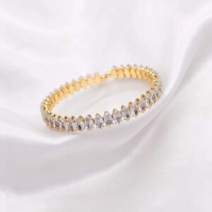 Kate Gold Bracelet Clear White