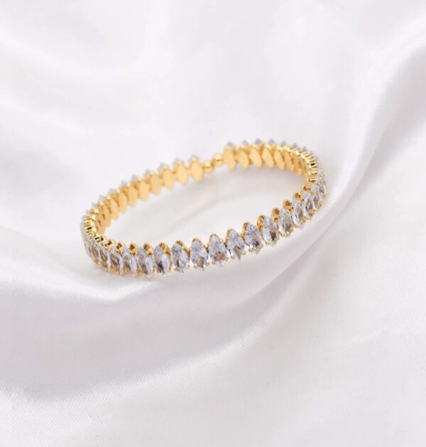 Kate Gold Bracelet Clear White