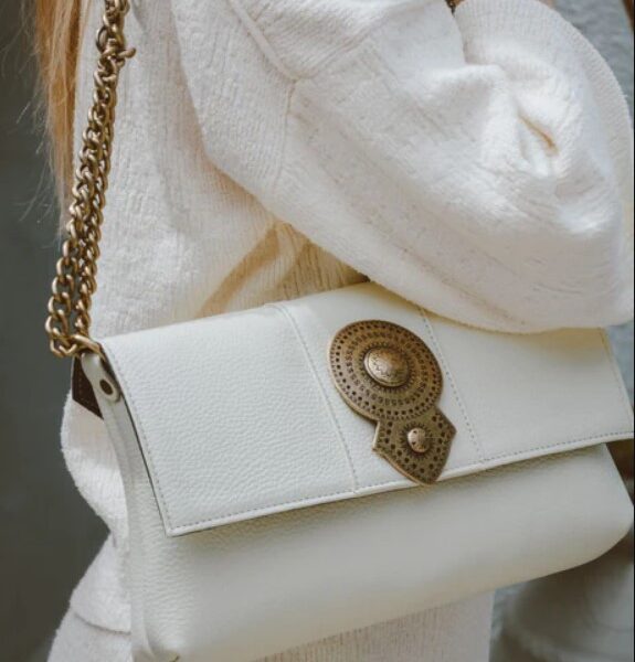 Bonendis - Aurora Leather Shoulder Bag Cream