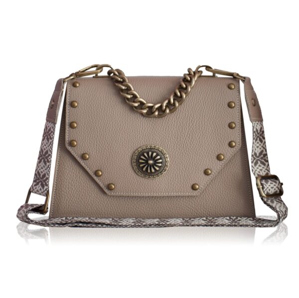 Bonendis - Chiara Leather Shoulder Bag Taupe